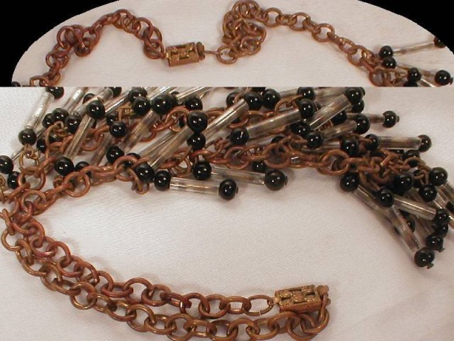 CZECH GLASS DROP FESTOON NECKLACE