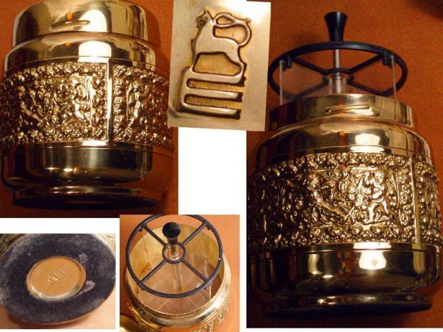 Vintage signed ERHARD CHERUB Humidor