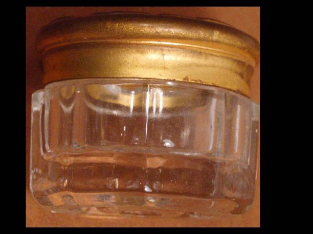 French Ormolu repousse Cherub Glass Vanity box