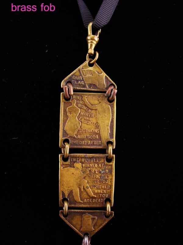 Antique 1917 watch fob / victorian necklace / Pittsburgh Press / george washington / Washington Story Contest / newspaper reporter gift