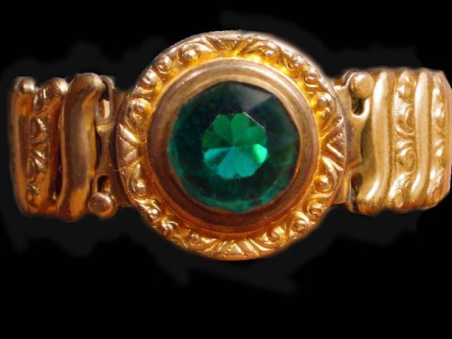 vintage DEco GREEN Jeweled Bracelet bracelet