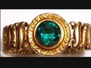 vintage DEco GREEN Jeweled Bracelet bracelet