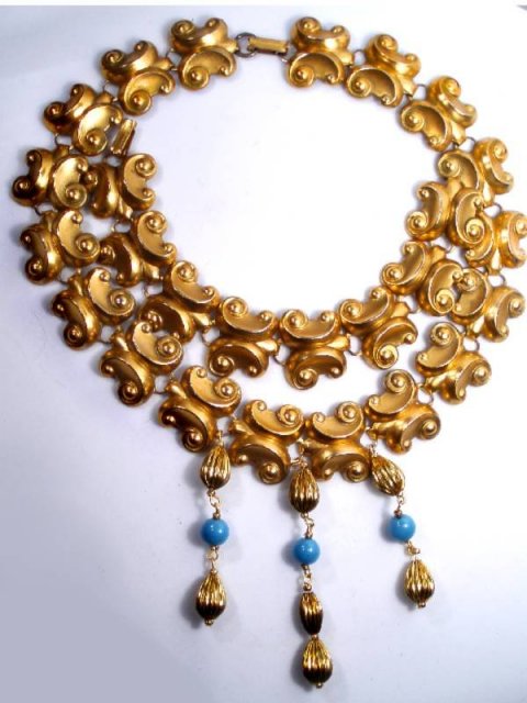 FABULOUS Egyptian REVIVAL PARURE Dangles and