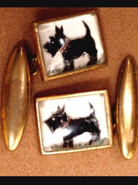 Scottie rock Crystal WESTMINSTER cufflinks