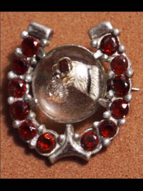 Bohemian Garnet Westminster terrier Brooch
