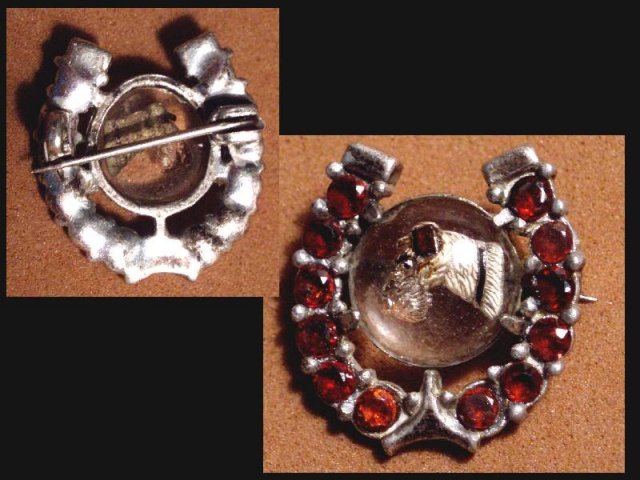 Bohemian Garnet Westminster terrier Brooch