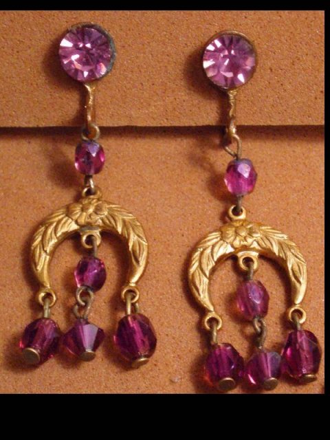 Victorian NECKLACE chandelier purple amethyst jewelry