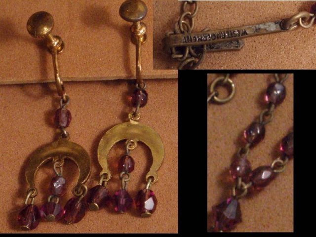 Victorian NECKLACE chandelier purple amethyst jewelry