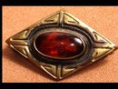 Victorian Vintage GOlden AMBER Classic BROOCH
