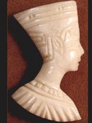 IVORY Queen Nefertiti EGYPTIAN FIGURAL BROOCH Vintage