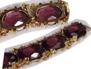 STUNNING Purple GLASS LARGE JEWEL Bracelet