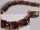 STUNNING Purple GLASS LARGE JEWEL Bracelet