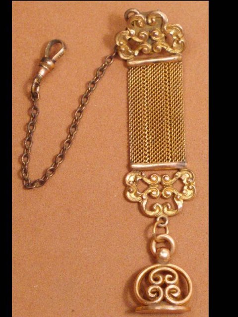 WIde MEsh Watch strap Chain fancy FOB SEAL