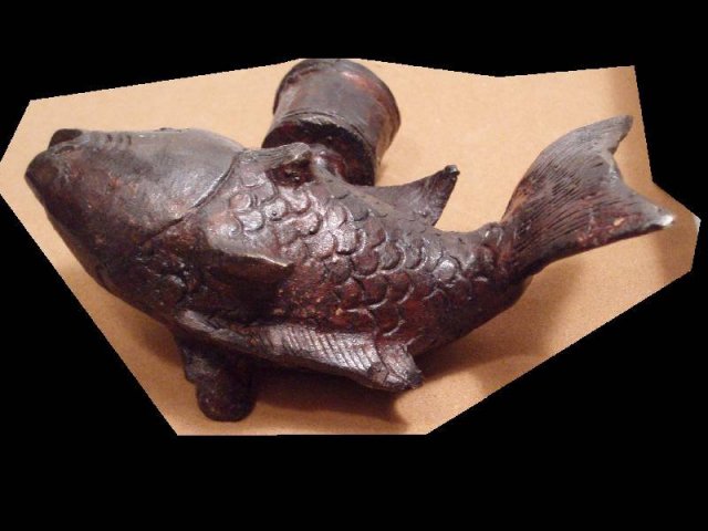 Bizarre Bronze Chinese fountain candle holder