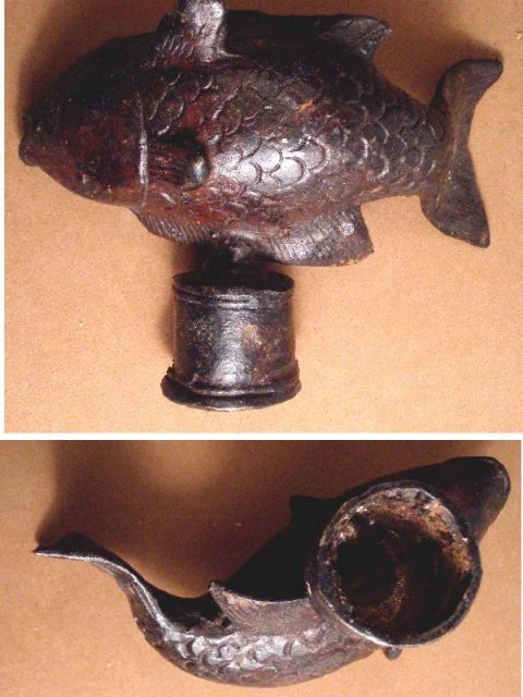 Bizarre Bronze Chinese fountain candle holder