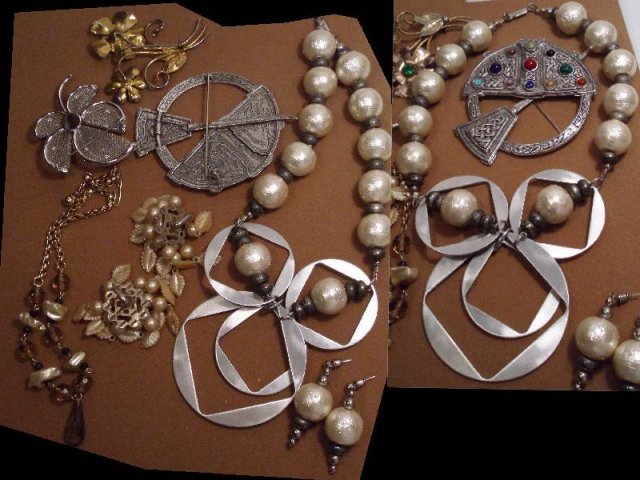 LOT jewelry Scottish Retro parure sterling