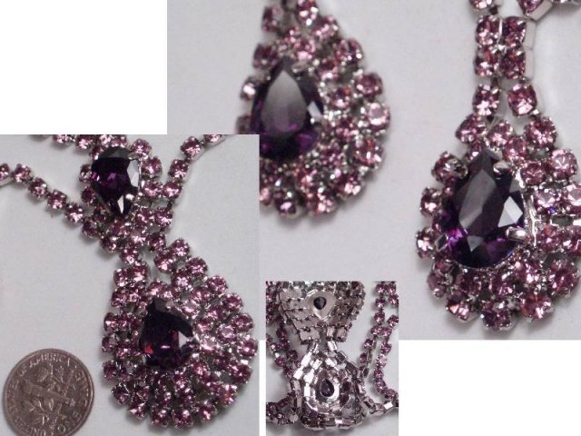 RUNWAY DIVA RHINESTONE NECKLACE & ER BIG