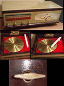 VINTAGE MINIATURE STEREO HI-FI phonograph MUSIC