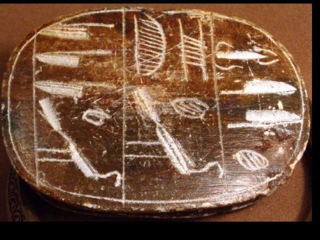 carved Egyptian Scarab grand tour belt netsuke