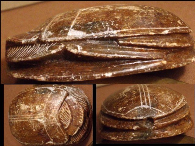 carved Egyptian Scarab grand tour belt netsuke