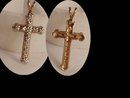 Edwardian genuine DIAMOND 10kt GOLD CROSS