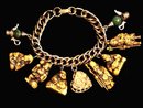 6 JAPANESE Gods jade BIG figural charm
