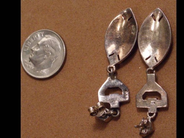 Deco STERLING Marcasite DROP earrings