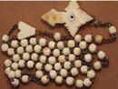 French Ivory Bone STANHOPE ROSARY Cross Carved