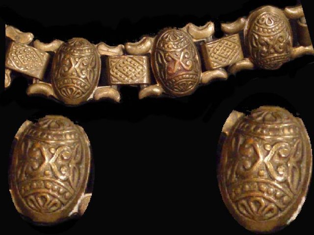 Vintage Gilt brass SCARAB FANCY BRACELET