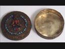 Primitive CORAL Goddess etruscan SNUFF box