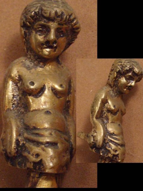 ANTIQUE Ormolu CHERUB ARMs Chandelier