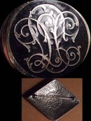 Large Enamel Fleur de LIS Victorian Sash pin