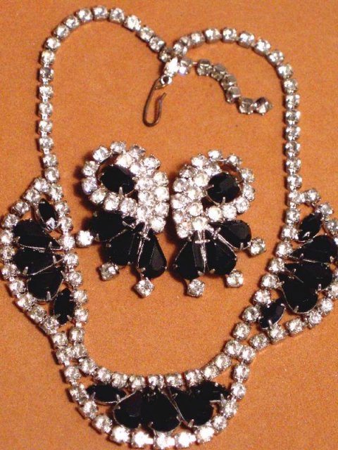 OH LA LA BIG glamorous RHINESTONE parure