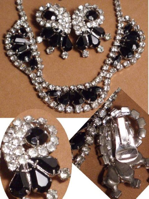 OH LA LA BIG glamorous RHINESTONE parure