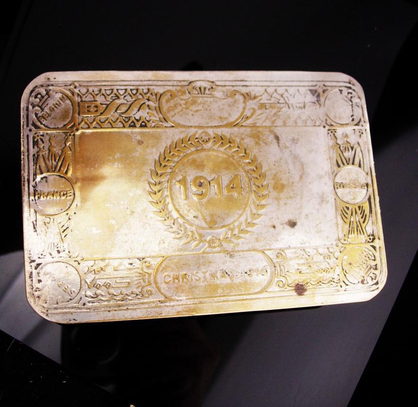 Large Antique silver box / 1914 Christmas box / Vintage French box / belgium / trinket box / cufflinks case / card box cigarette accessory