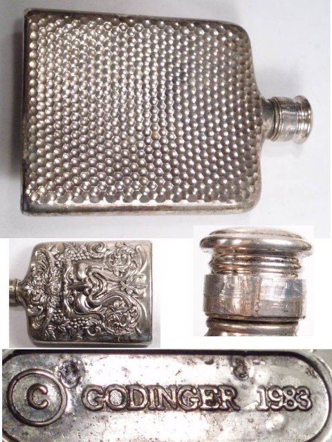 GOTHIC Tremendous BACCHUS silver FLASK