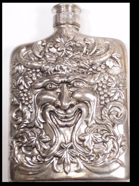 GOTHIC Tremendous BACCHUS silver FLASK