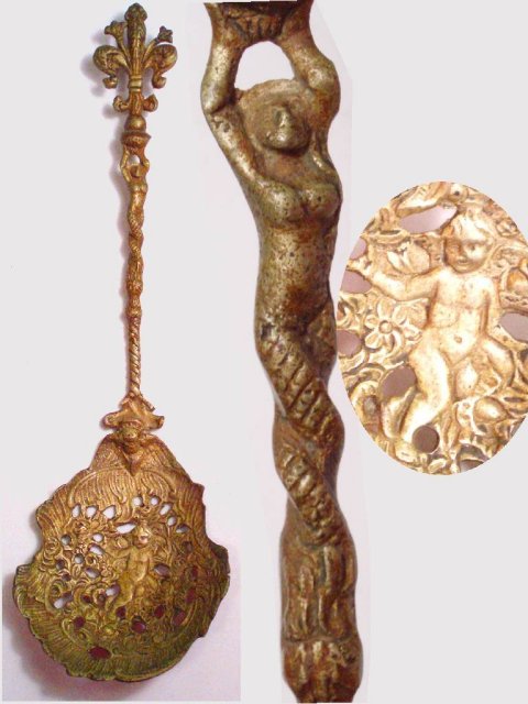 RARE MERMAID SNAKE WOMAN Cherub spoon