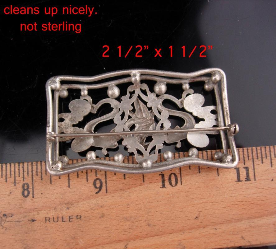 Antique DRAGON sash pin / Nude goddess / victorian jewelry / art nouveau brooch / mythical creature / Medieval pin / renaissance brooch
