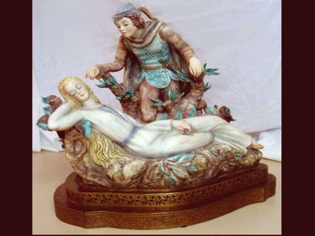 GERMAN ANTIQUE BISQUE Renaissance statue