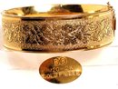 Victorian Gold & Enamel WIDE ornate bracelet