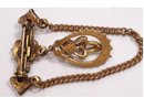 Vintage PURPLE drop seed pearl chatelaine