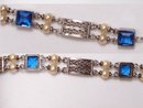 Antique Edwardian PEARL BLUE faceted Stone