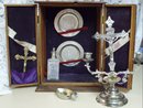 1897 SICK Call cabinet alter candelabra & MORE