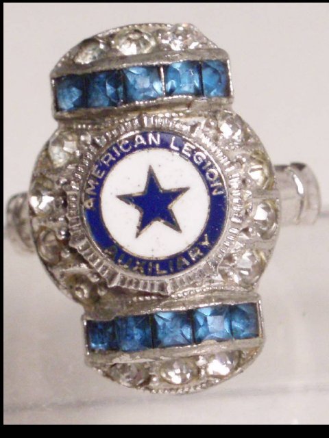 1920's ART DECO jeweled HISTORIC WW1 RING
