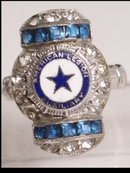 1920's ART DECO jeweled HISTORIC WW1 RING