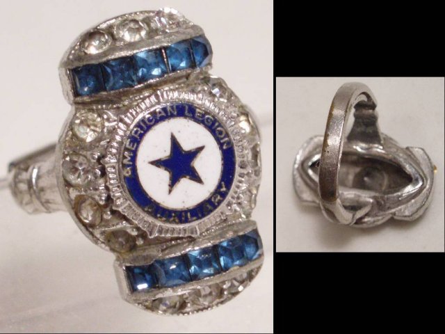 1920's ART DECO jeweled HISTORIC WW1 RING