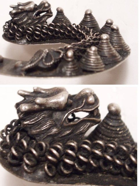 PRIMITIVE Wrought Chinese DRAGON EARRINGS
