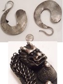 PRIMITIVE Wrought Chinese DRAGON EARRINGS