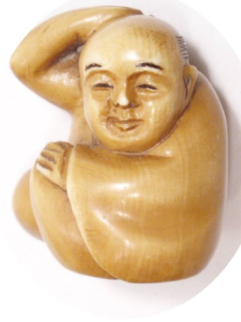 WHIMSICAL Antique REAL IVORY Japanese signed